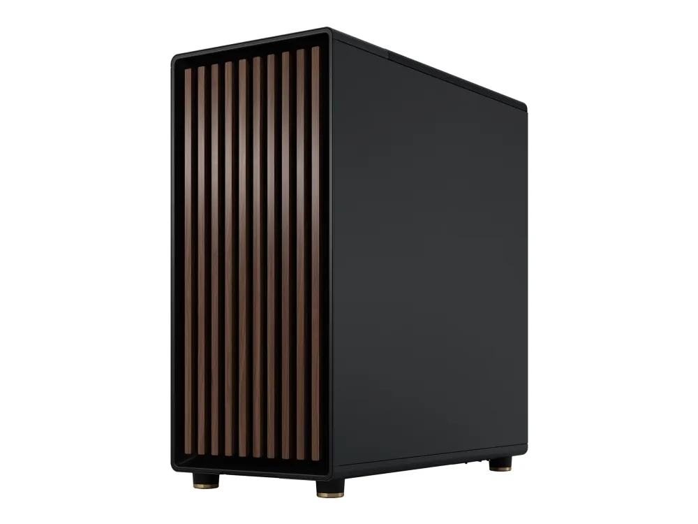 Fractal Design North - Mid tower - ATX - sidepanel med vindue (tonet glas) - ingen strømforsyning (ATX) - charcoal black - USB/Lyd