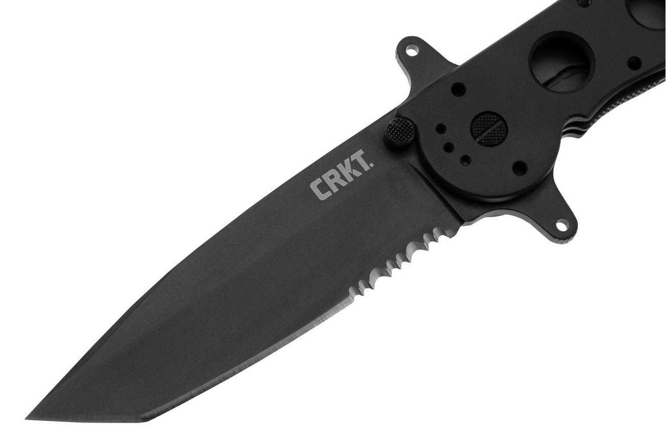 CRKT M16-14SF Black Aluminum, Triple Point Serrations, zakmes, Kit Carson Design