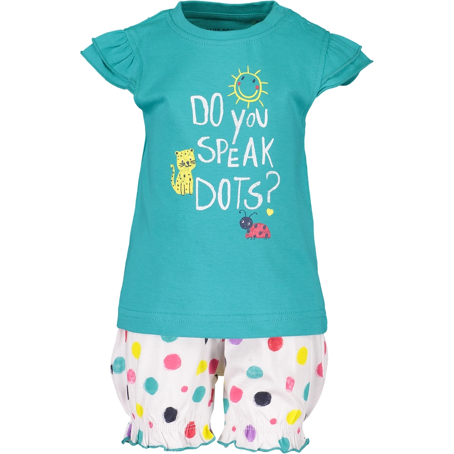 BLUE SEVEN Girls 2er Set T-Shirt + Shorts Lagune