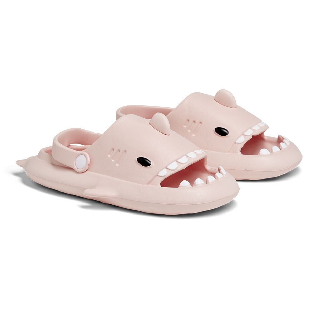 Chaussons requin enfant caoutchouc gris et rose 34/35