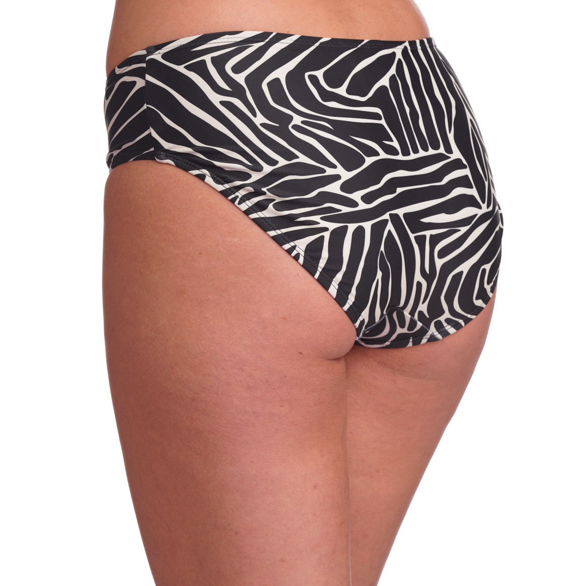 Gina Benotti Damen Bikinislip im Zebra-Look schwarz / weiss