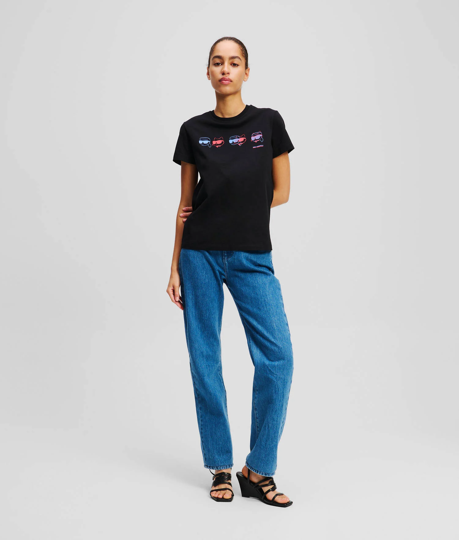 T-SHIRT IKON AUX COULEURS VIVES - Noir