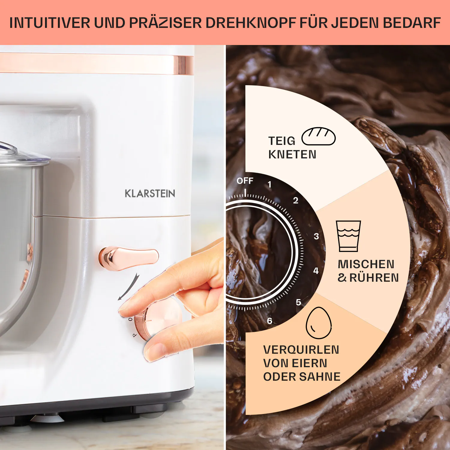 Bella Elegance Küchenmaschine 1800W/2,7PS/5,2 Ltr Edelstahl BPA-frei