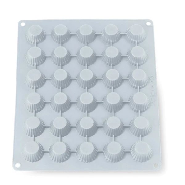 Lot 2 grandes plaques silicone mini-canelés et muffins Mathon