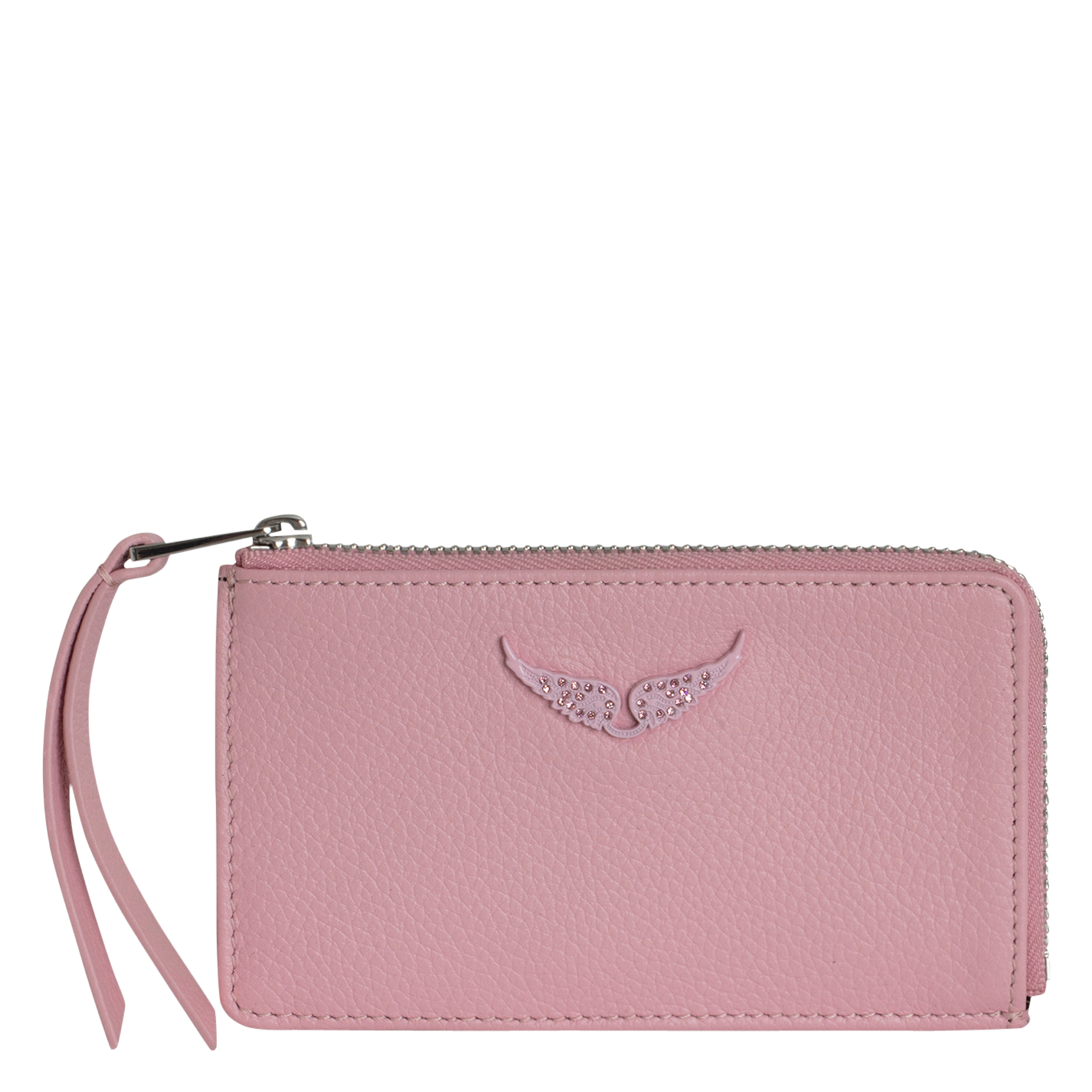 ZV CARD - Porte-cartes en cuir velours | Rose