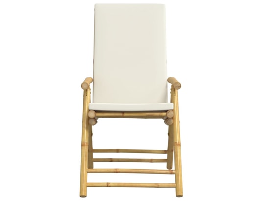 VIDAXL - Chaise pliante Chaises de bistro pliantes lot de 6 et coussins blanc crème