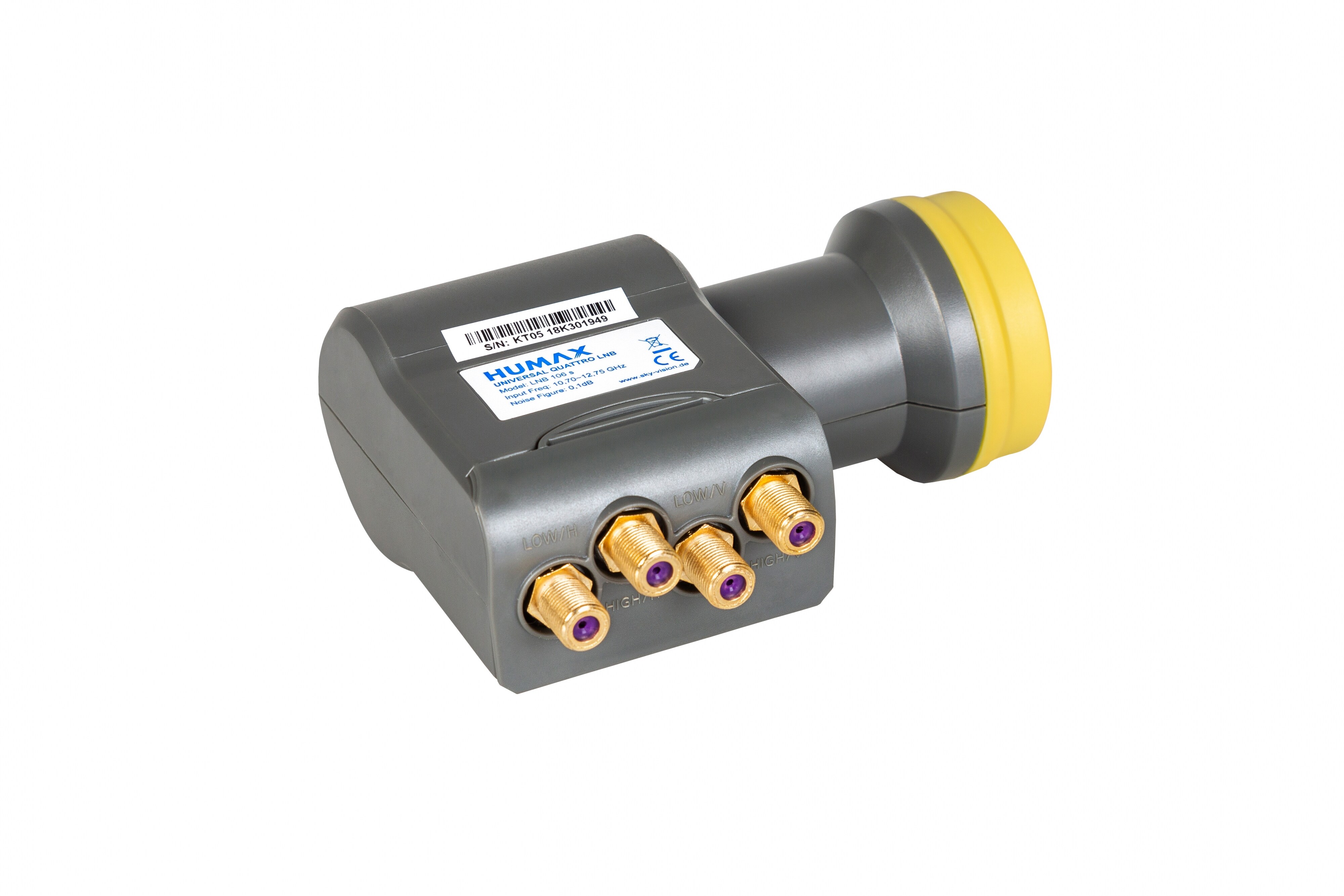Humax Quattro Universal LNB für Multischalter Wetterschutz, LTE-Filter
