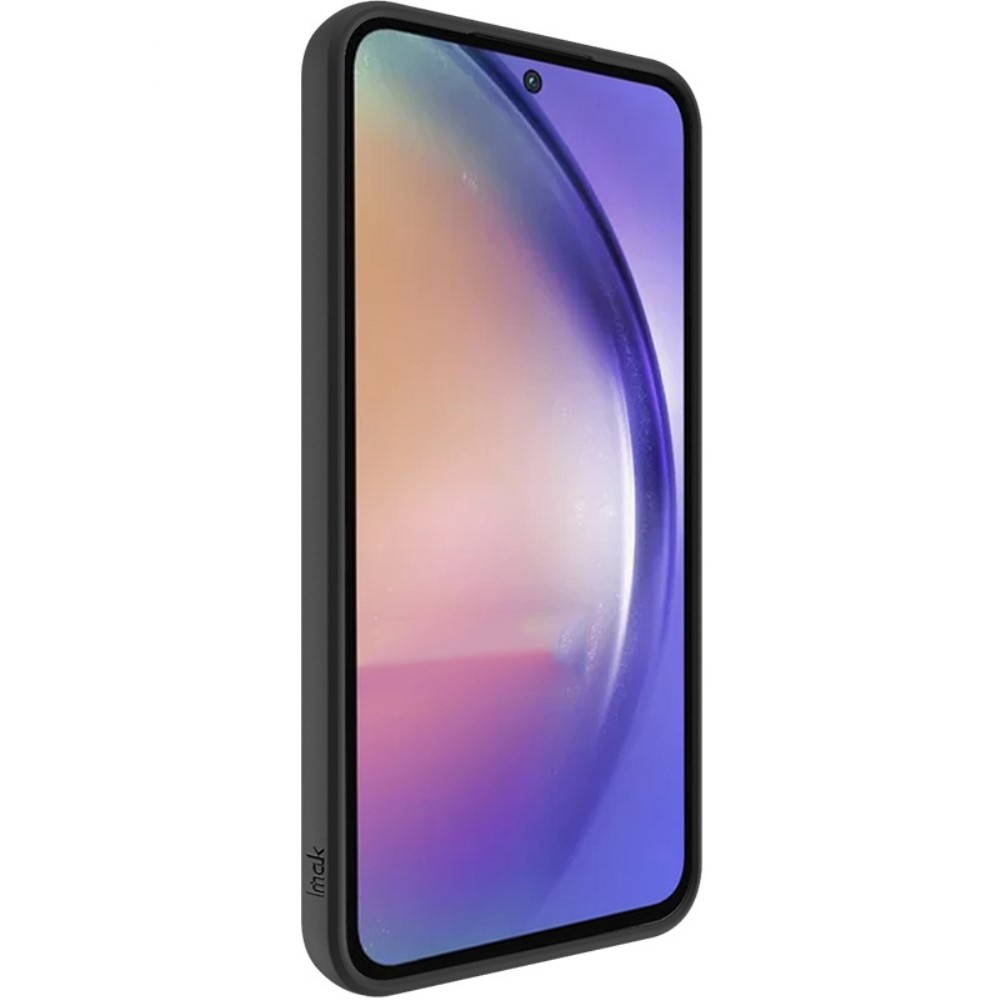 Samsung Galaxy A55 Hybrid Hardcase Hülle TPU Bumper   Kunststoff Rückseite mit Kameraschutz - Transparent / Schwarz