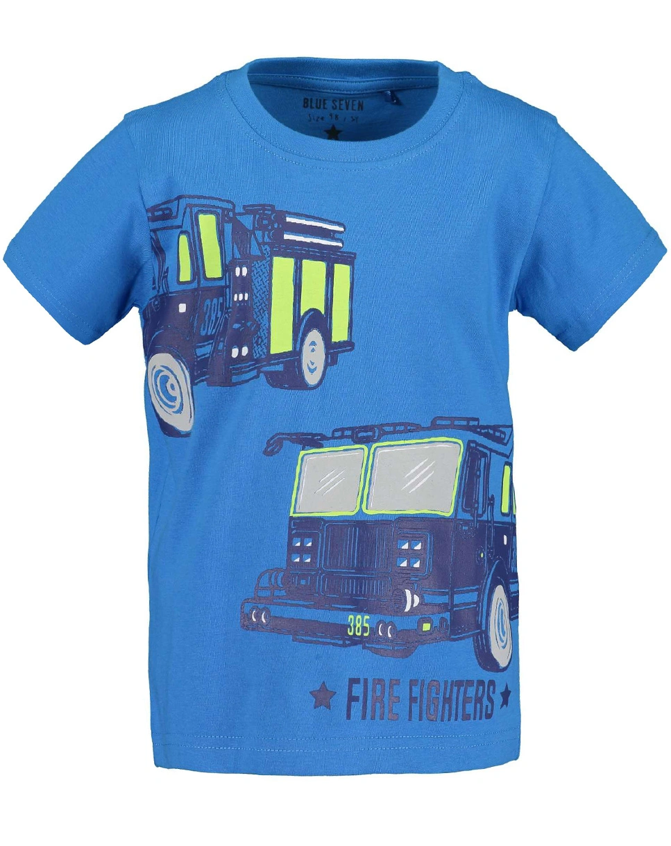 T-Shirt FIRE FIGHTERS in cyan