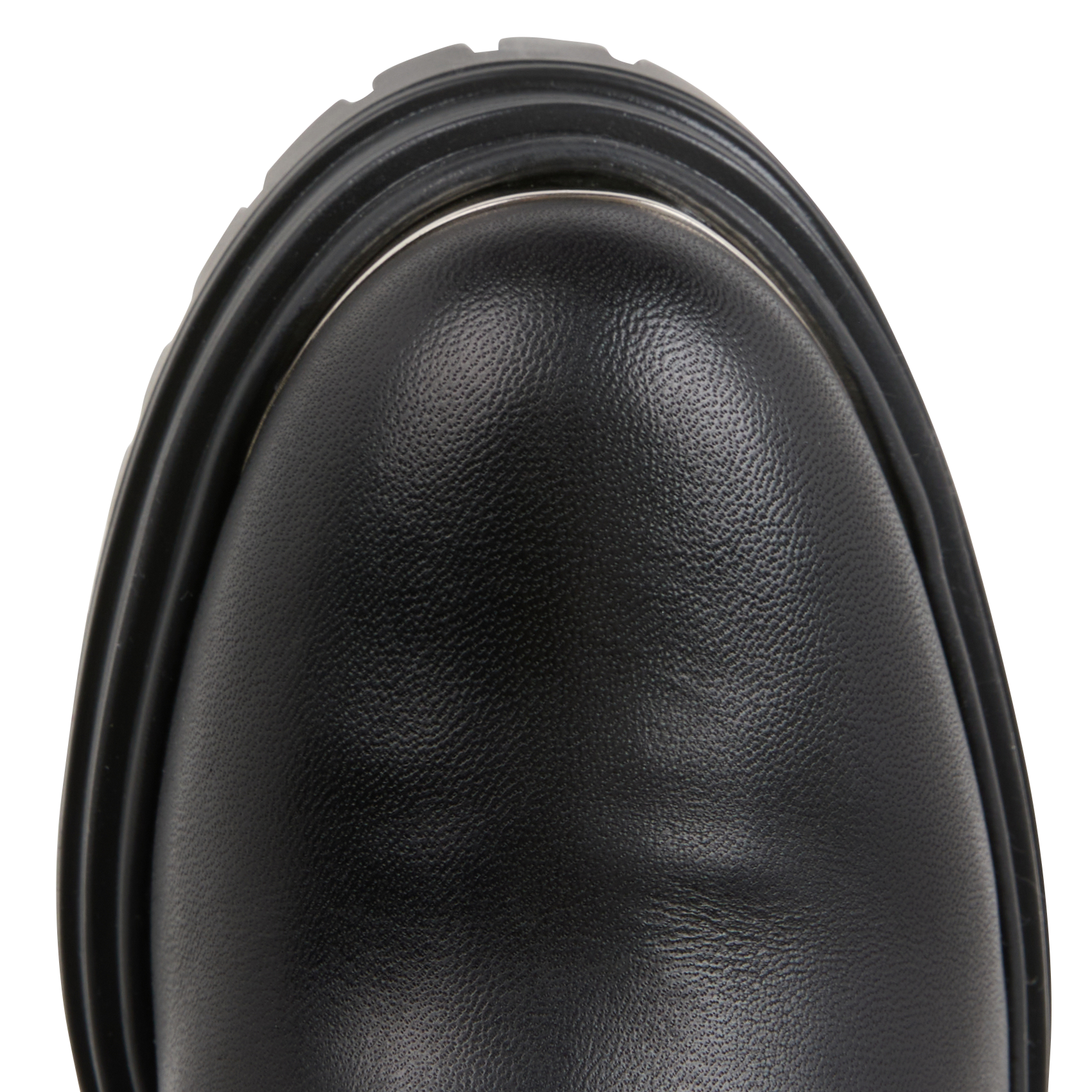 Bottines Chelsea crantées en cuir| Noir