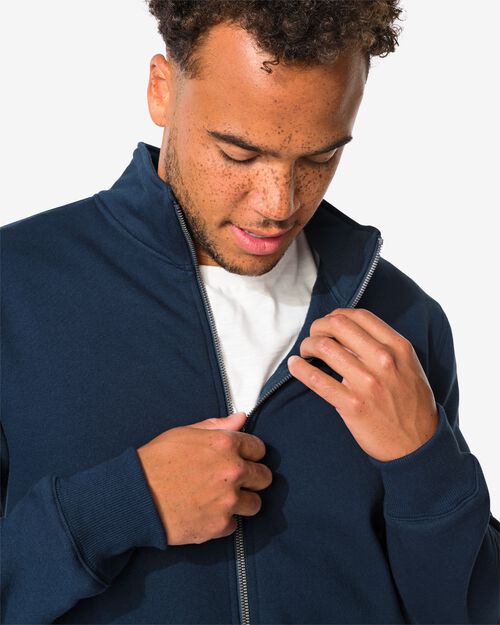 gilet sweat homme bleu foncé
