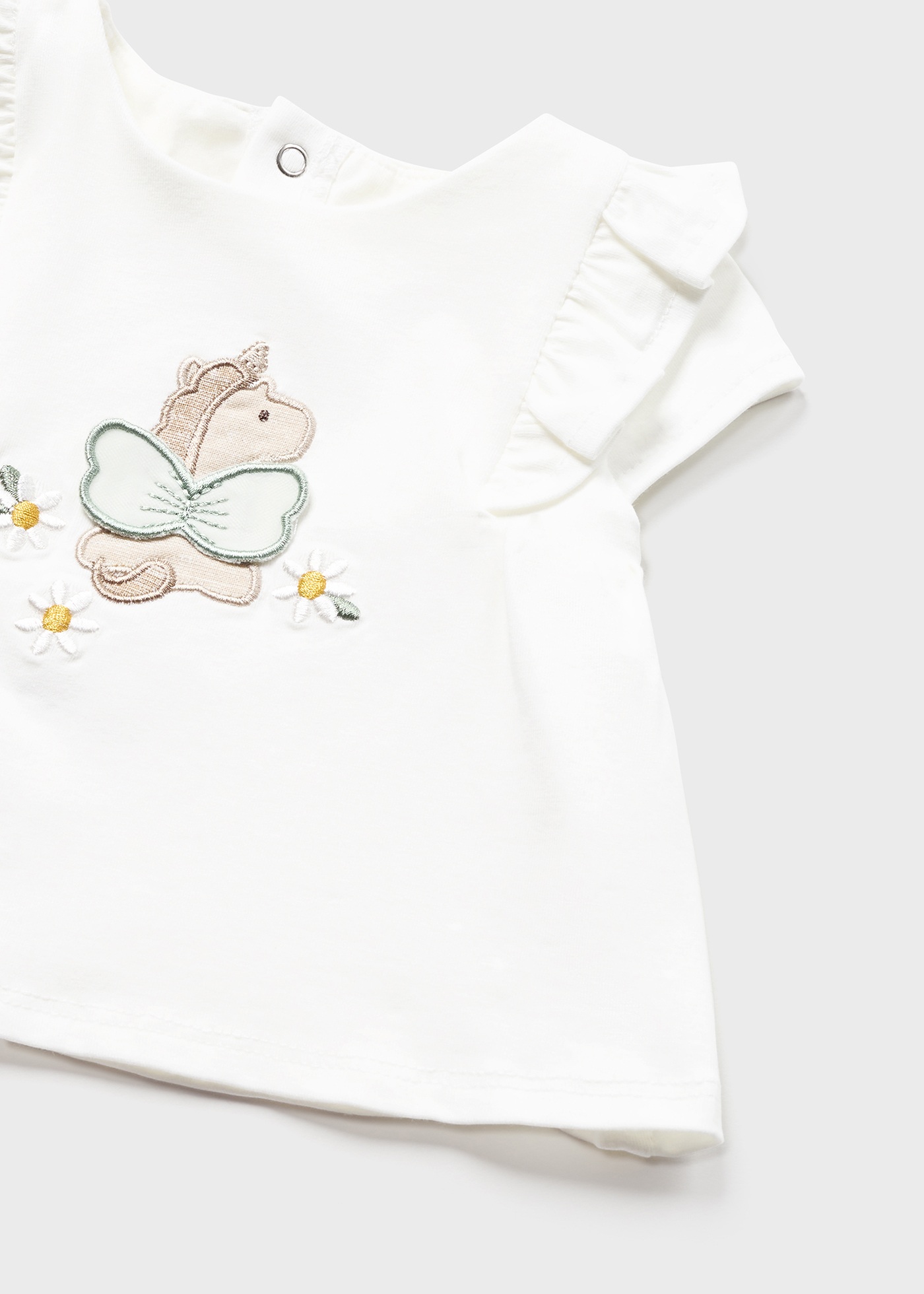 Conjunto de 2 peças em algodão sustentável para recém-nascidos.