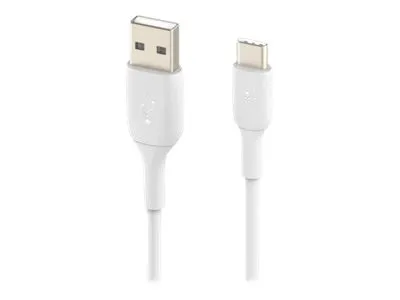 Belkin BoostCharge - USB-kabel - 24 pin USB-C (han) til USB (han) - 1 m - hvid
