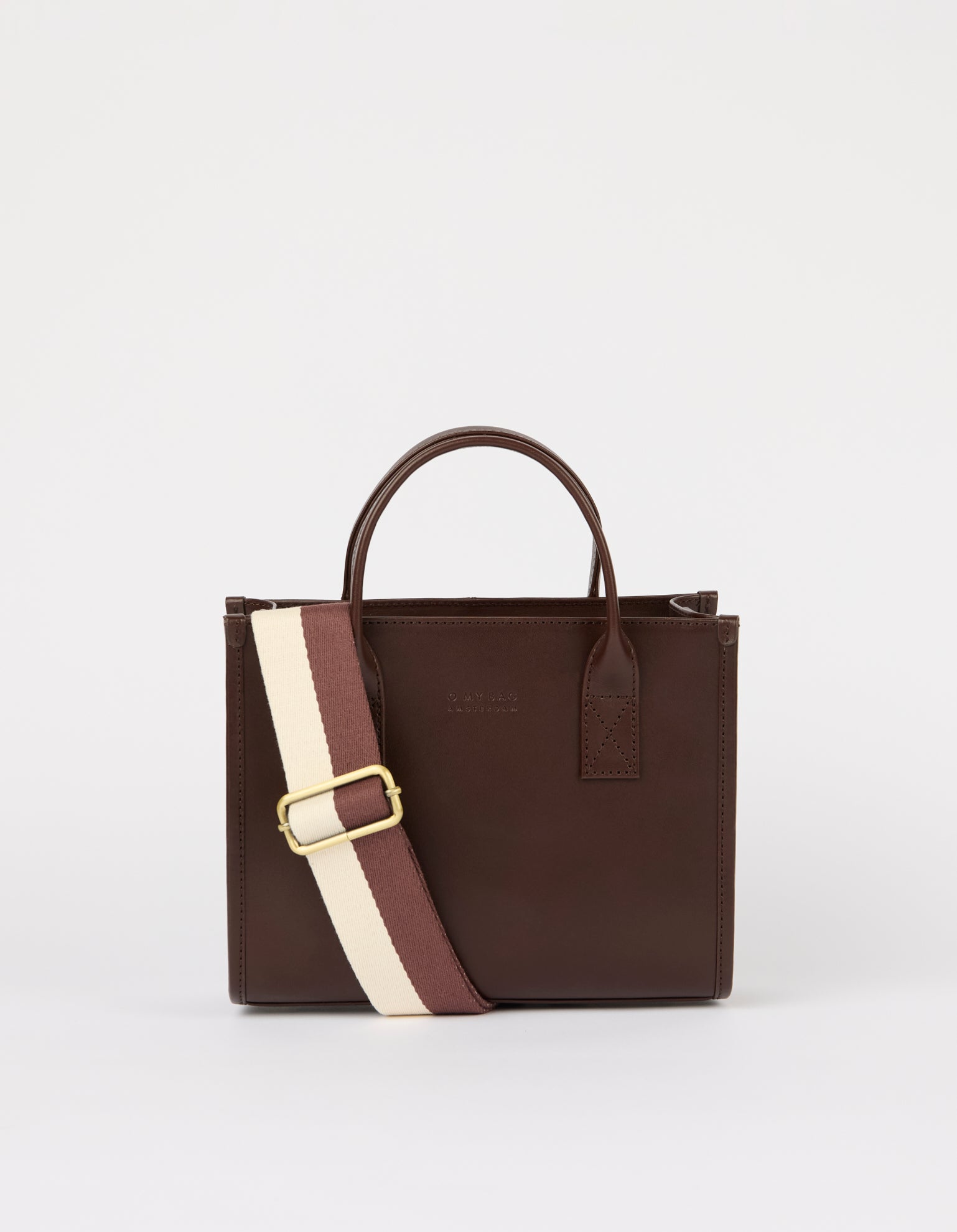 Jackie Midi   Webbing Strap - Chocolate Classic Leather