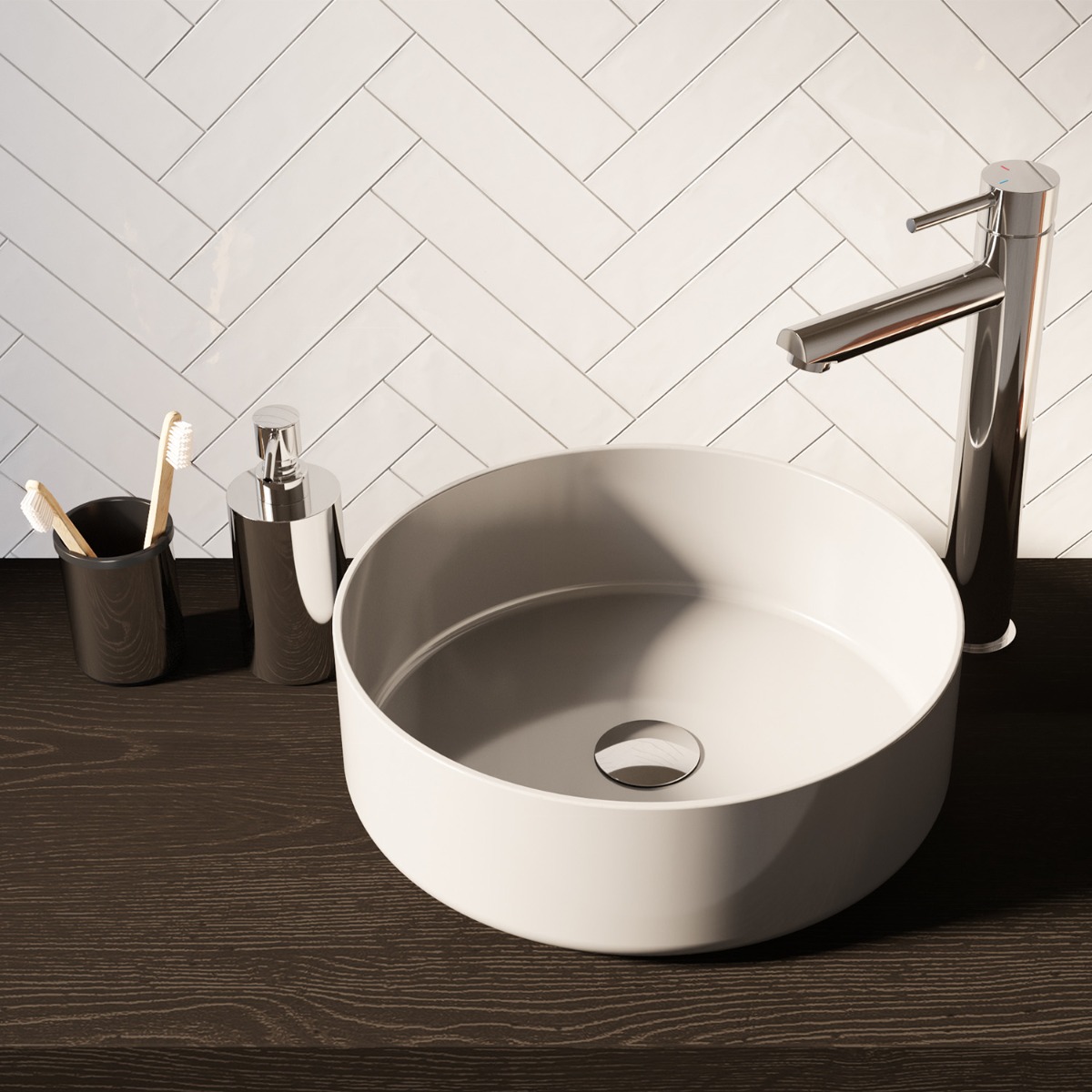 Brauer Chrome Edition zeepdispenser en beker chroom