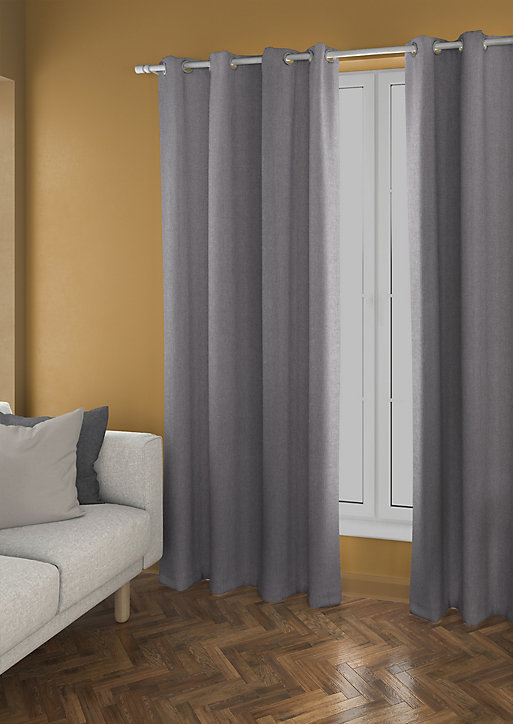 Rideau occultant Ornami Kent l.140 x H.240 cm gris
