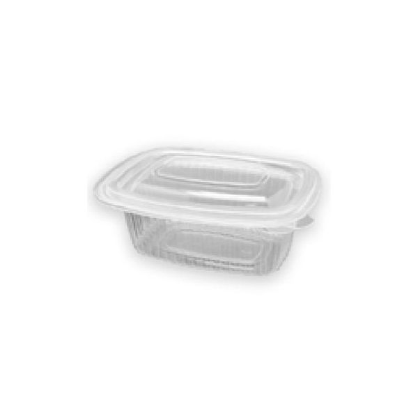 Embalagem Alimentar 250ml PP Plástico Quadrada Tampa 50un. - 6621233