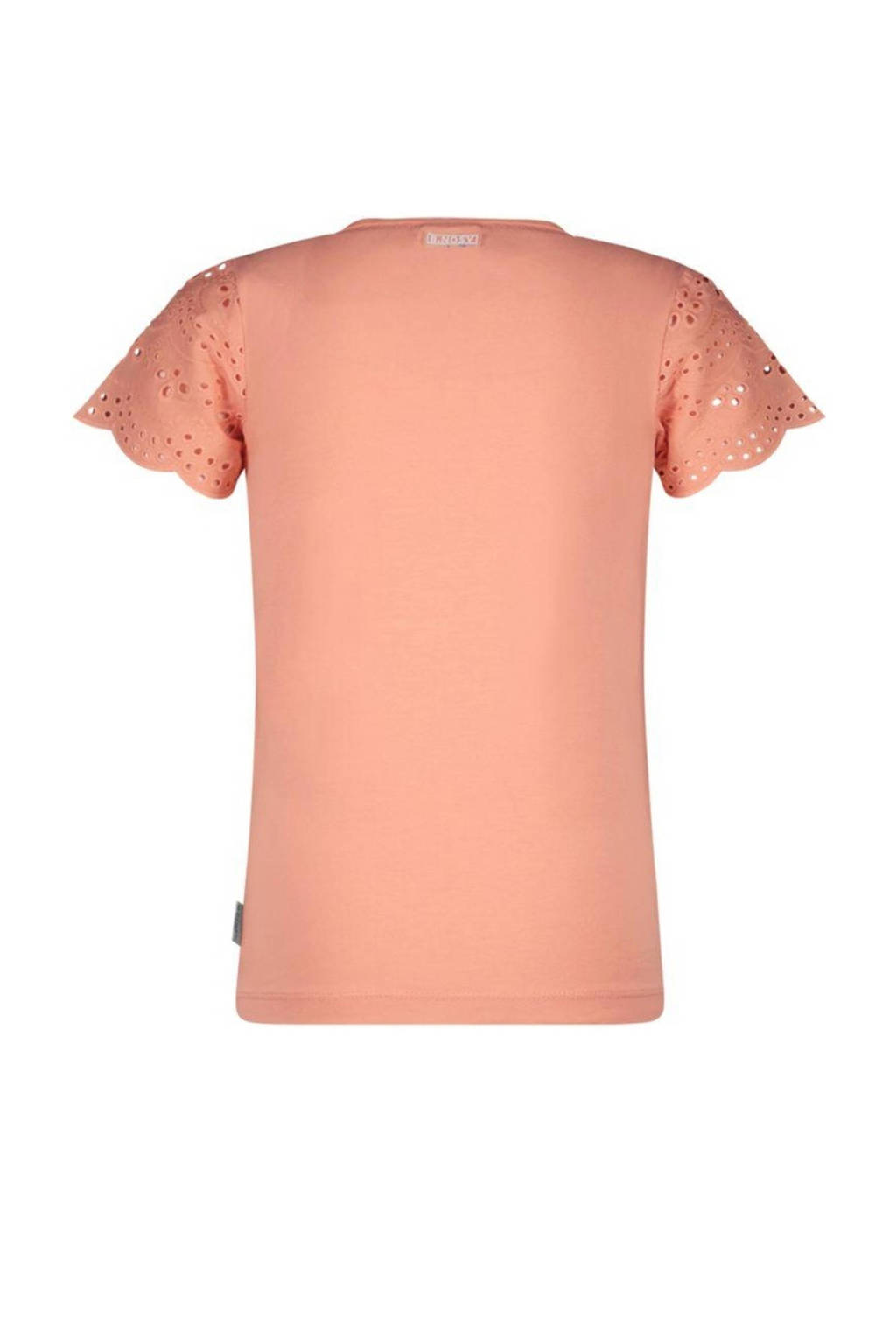 B.Nosy T-shirt Pippi met printopdruk zalmroze