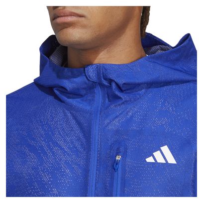 Veste imperméable adidas running Adizero Bleu