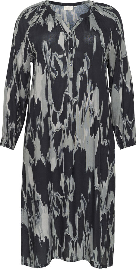 Kaffe Curve KCsilla Dress Black/white graphic print