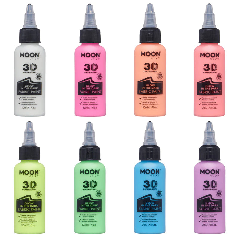 Moon Glow Glow in the Dark Fabric Paint Purple 30ml