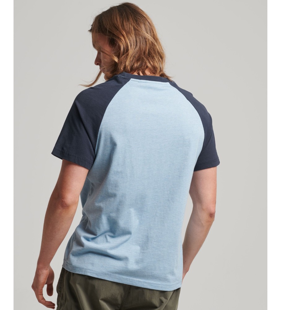 Camiseta raglan Superdry Vintage Venue azul neon