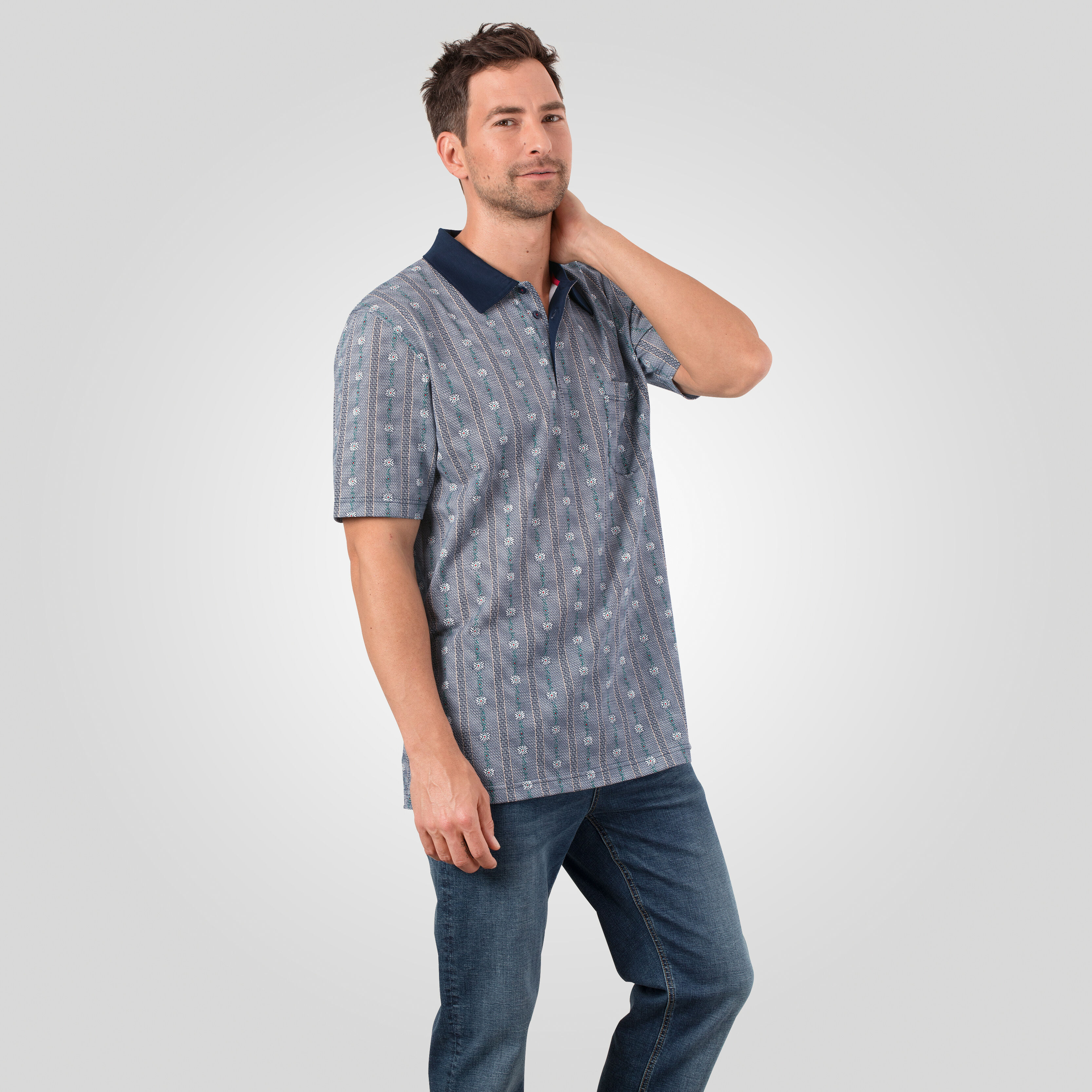ISA Herren Poloshirt Edelweiss