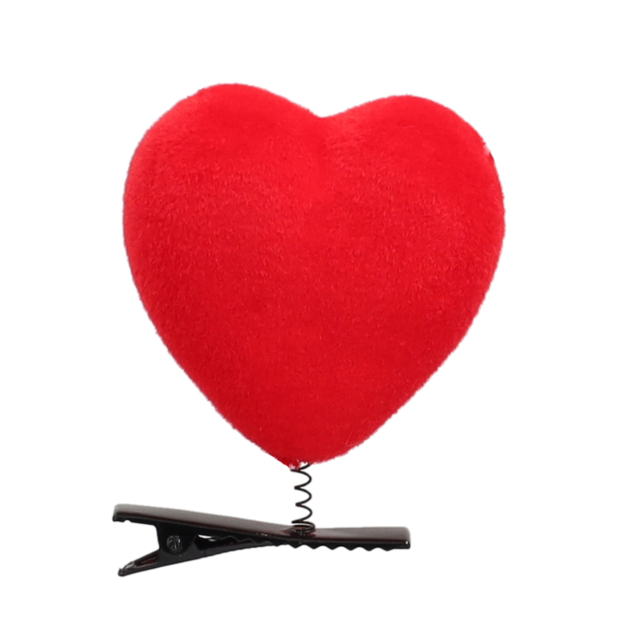 (4-tlg. Set) Motto Party Herz Kostüm Zubehör Valentinstags Verkleidung inkl. Haarreif / Brille / Haarklammern - Rot
