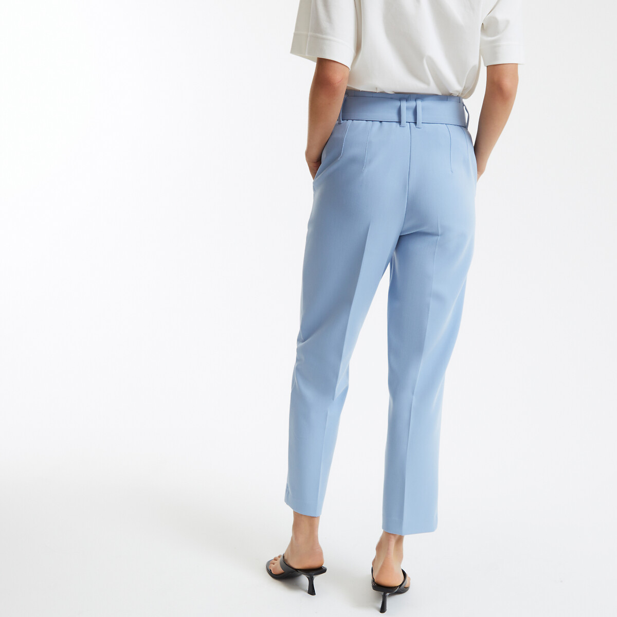 COLEÇÃO LA REDOUTE<br>Calças slim com cinto