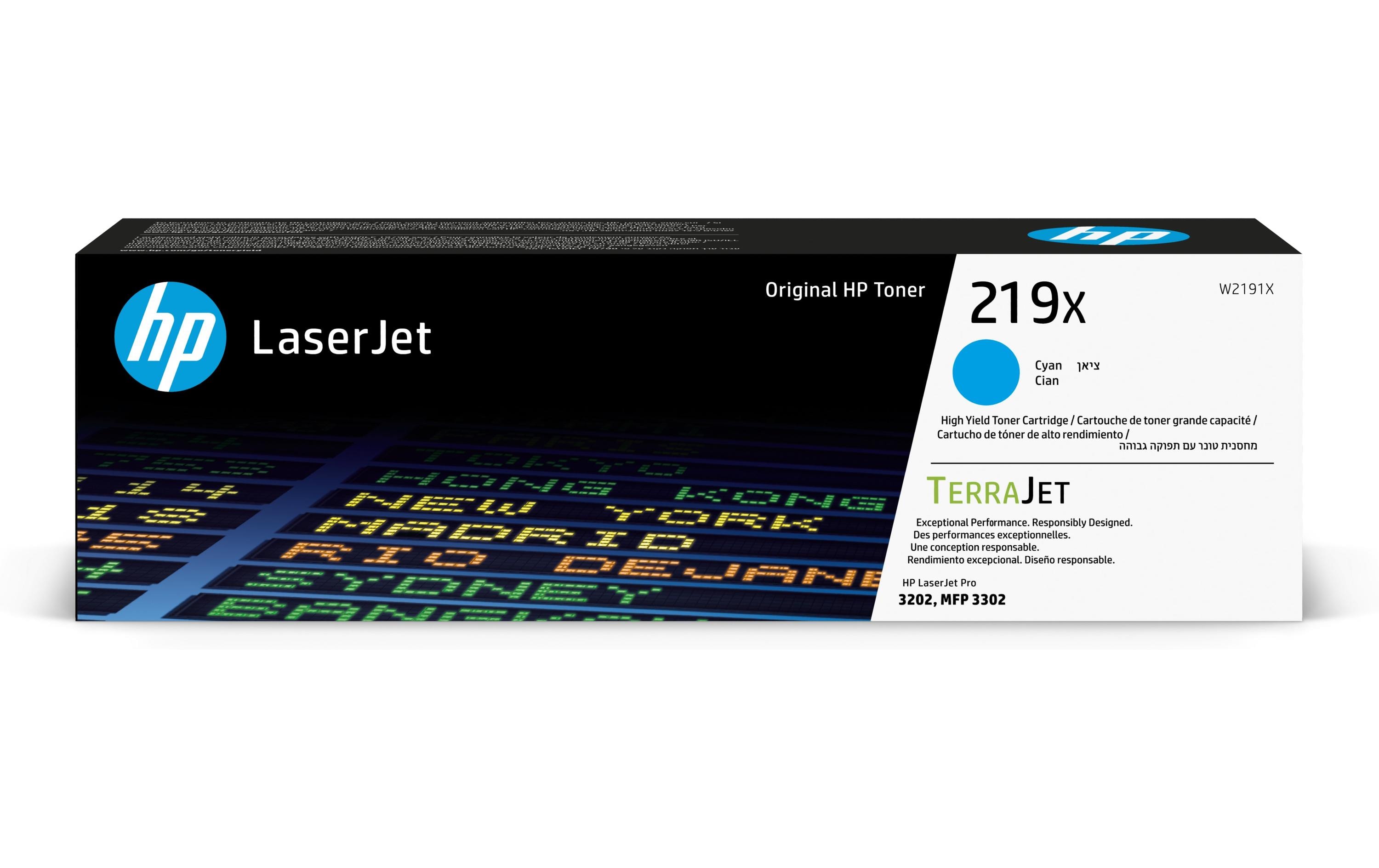 Toner 219X (W2191X) Cyan<br>Druckerpatrone, Cyan