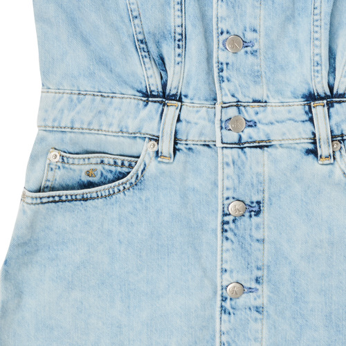 Calvin Klein Jeans - SLEEVELESS BLUE DENIM DRESS - Bleu