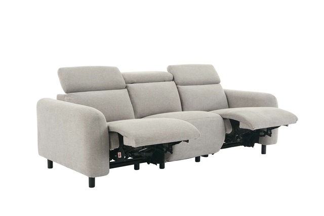 Home affaire 3-Sitzer »SKAANE Struktur-Sofa, 229 cm, manuelle-u. elektrische Relaxfunktion« Relax-Funktion in 2 Sitzen, Kopfteilverstellung, Federkernpolsterung