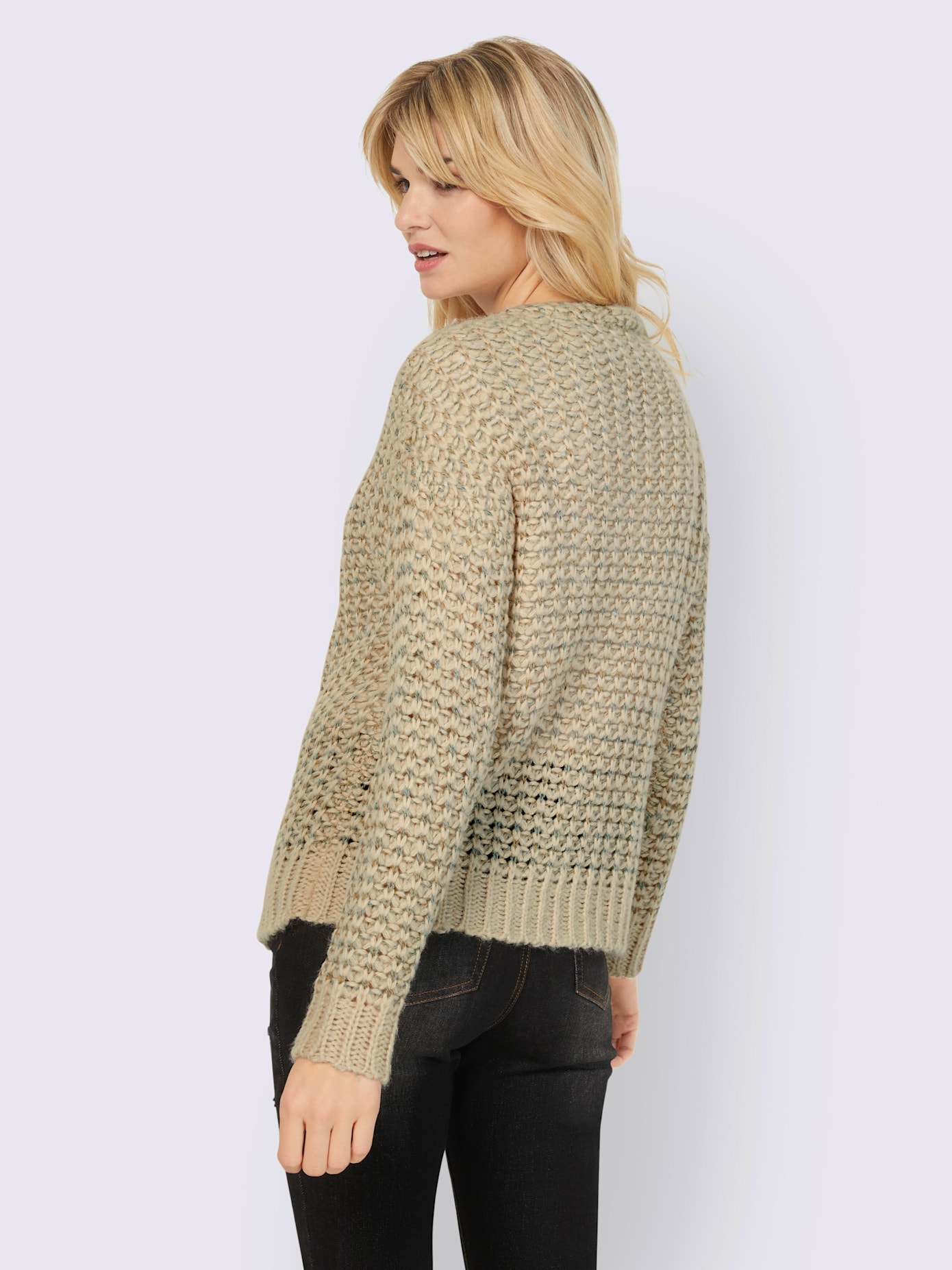Cardigan motif tricoté décoratif