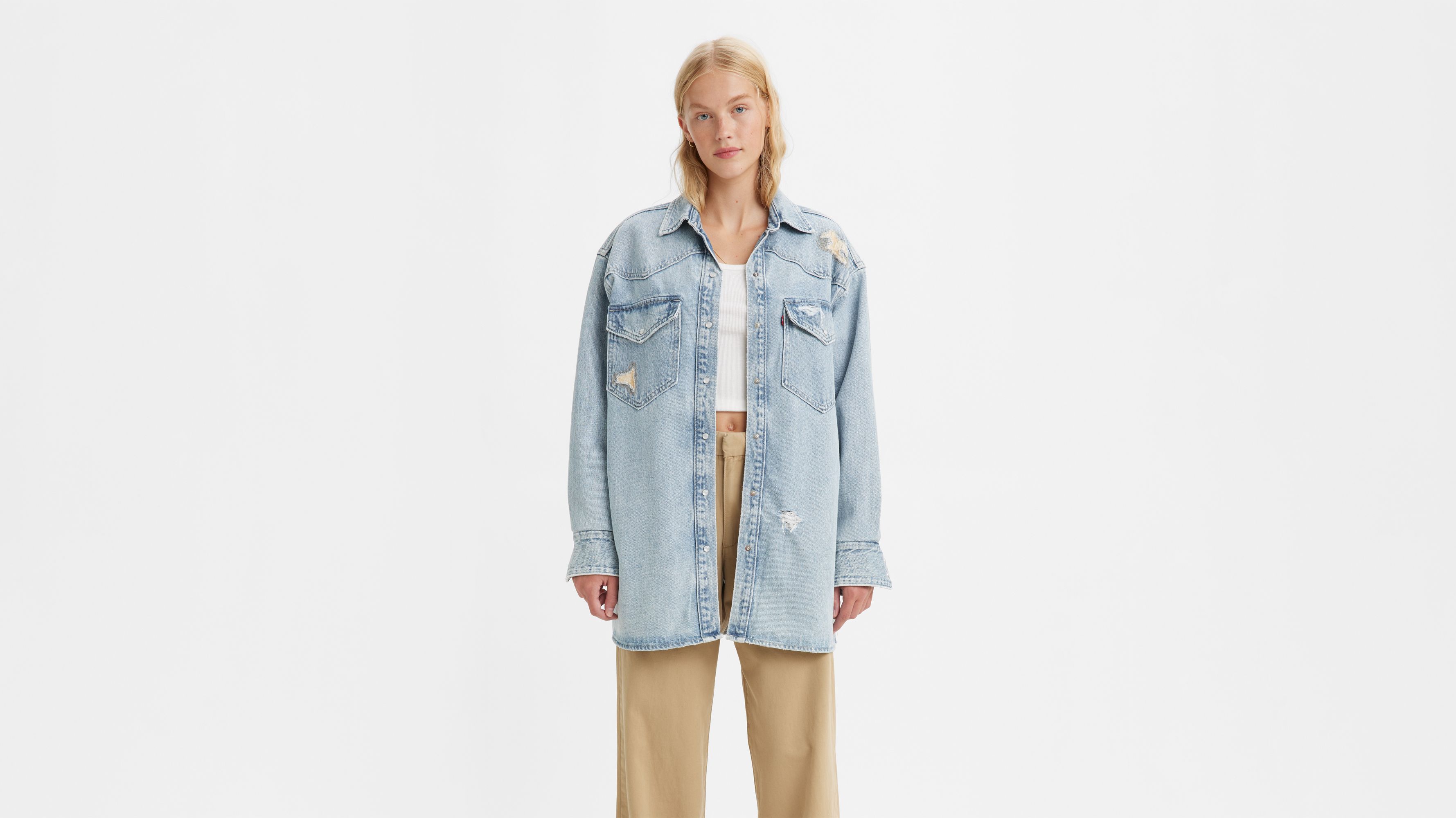 Chemise Western Dylan relaxed - Indigo Destructed - Bleu