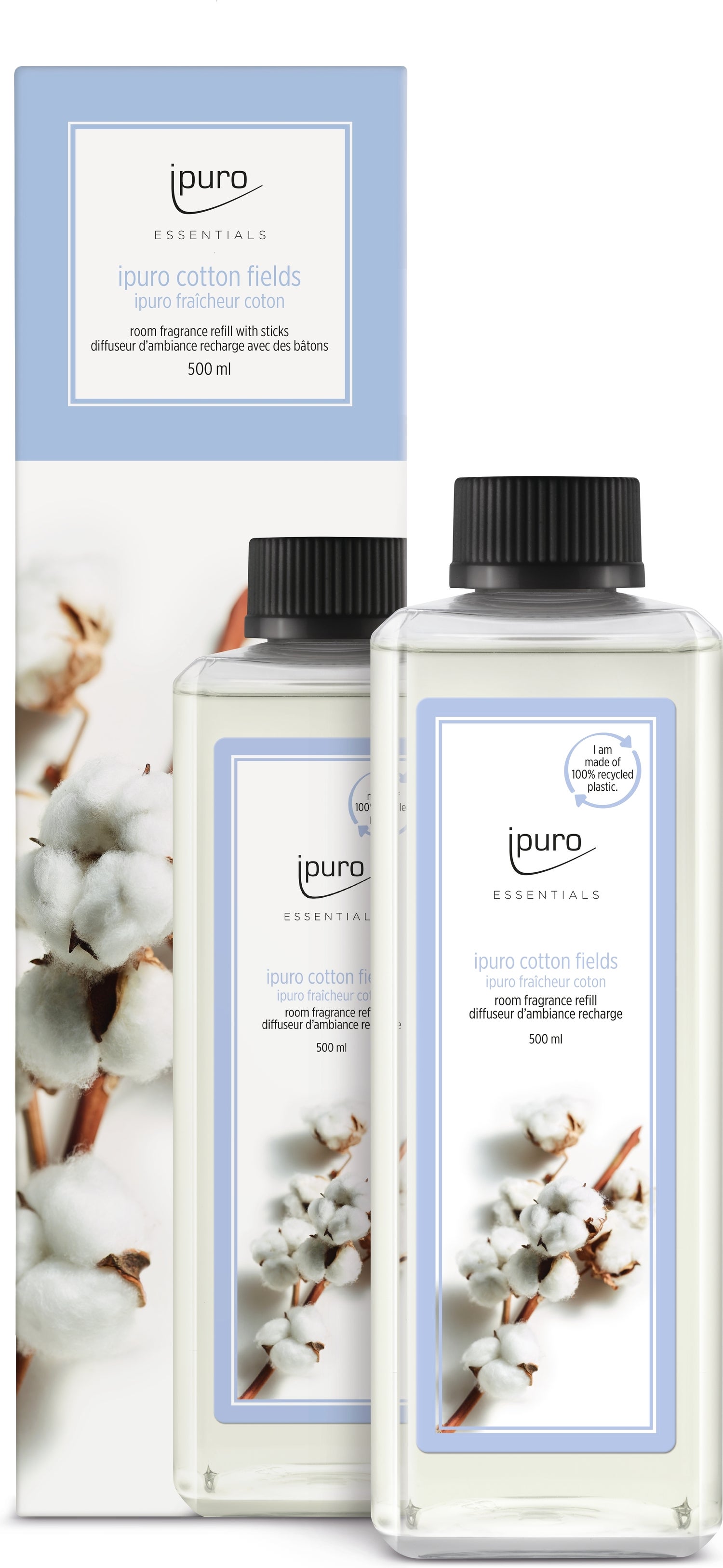 Ipuro geurstokjes navulling Cotton Fields kruidig 500 ml