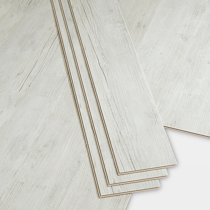 Lame PVC clipsable Baila chêne vieilli gris clair L. 122 x l. 15 cm GoodHome