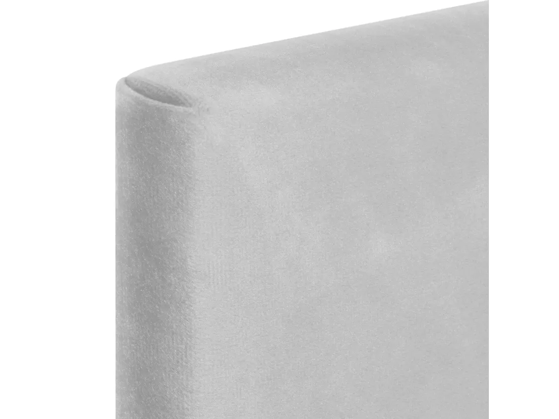 DHOME Tête de Lit Velours Lisse avec Boutons 160x105 avec Pieds de Lit 150/160 - Blanc