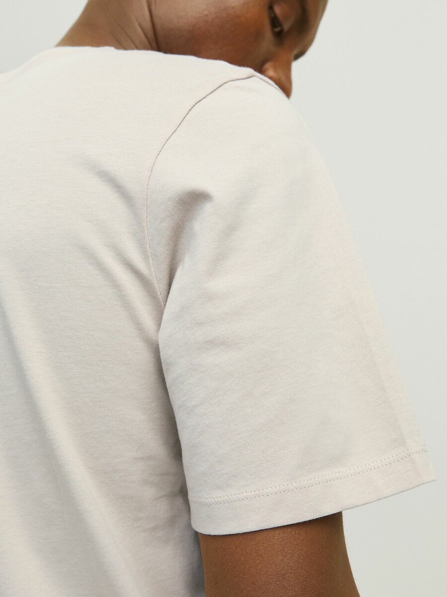 JACK & JONES<br>Camiseta de gola redonda em algodão orgânico