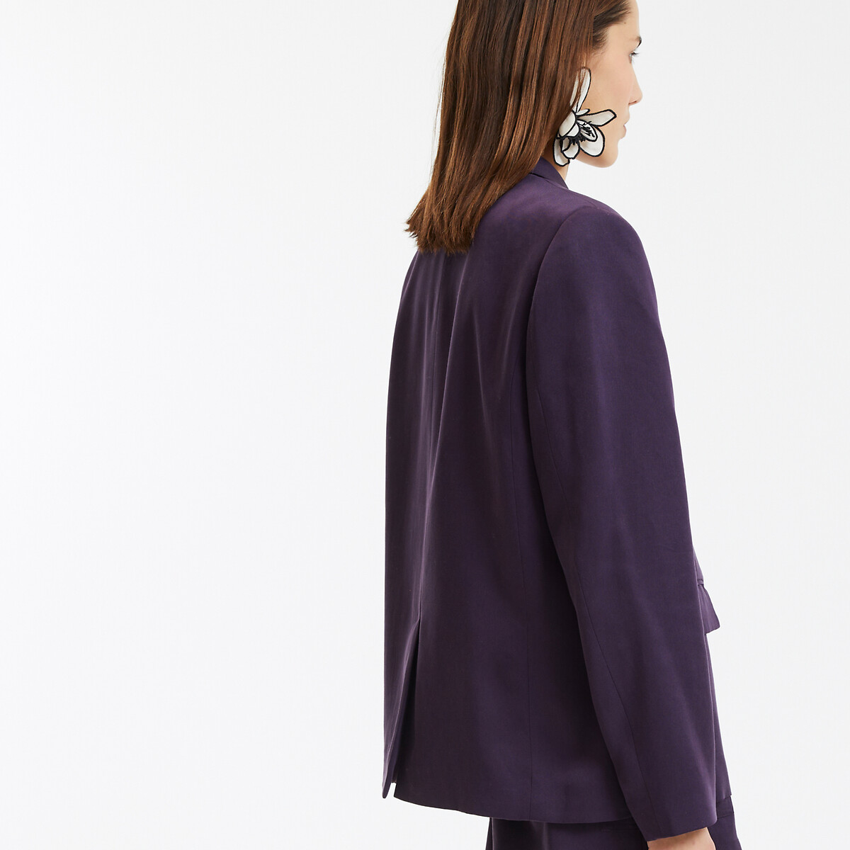 COLEÇÕES LA REDOUTE<br>Jaqueta cruzada em liocel, modelagem ampla