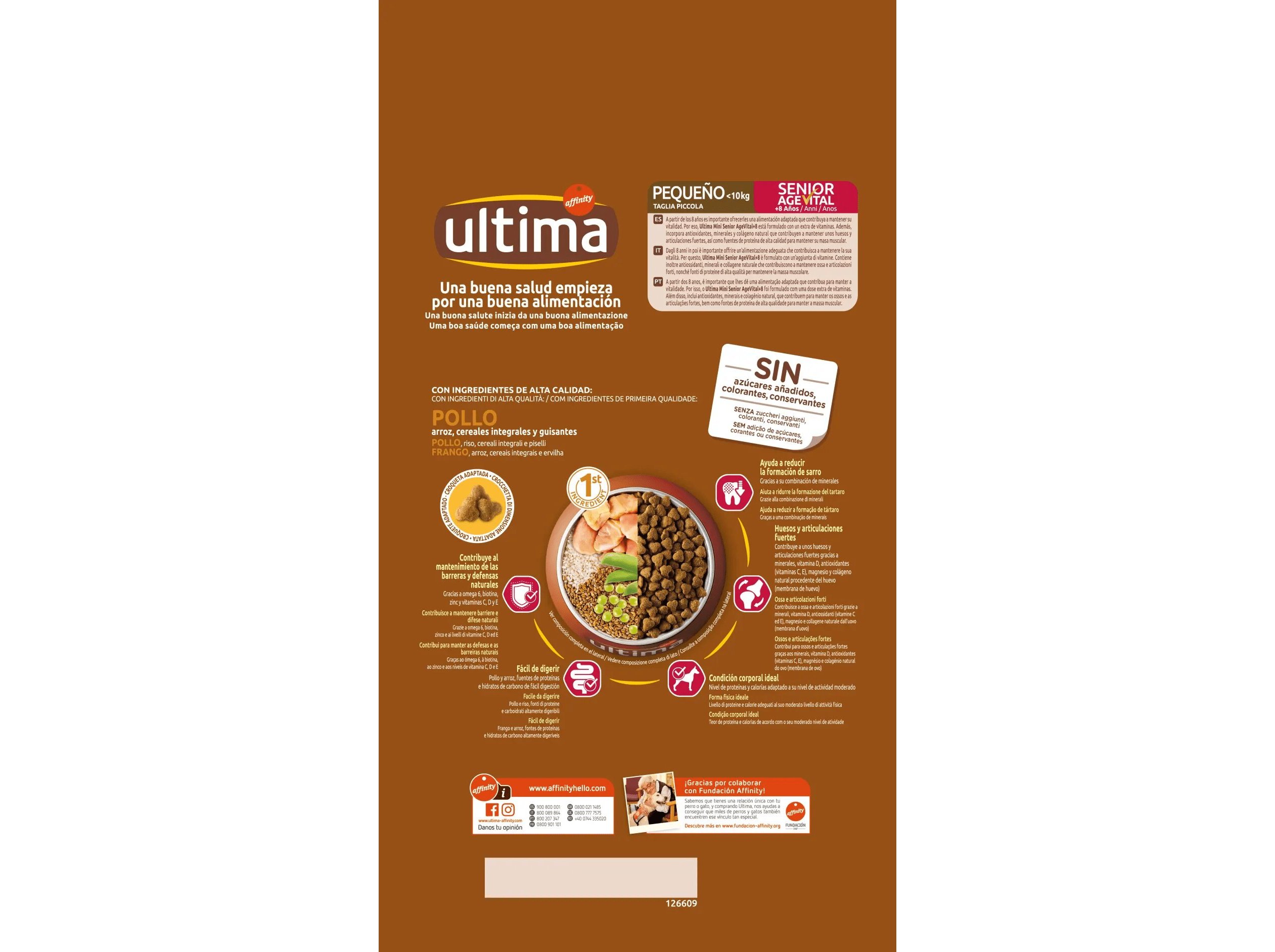 RAÇÃO CÃO MINI ULTIMA SENIOR 800G