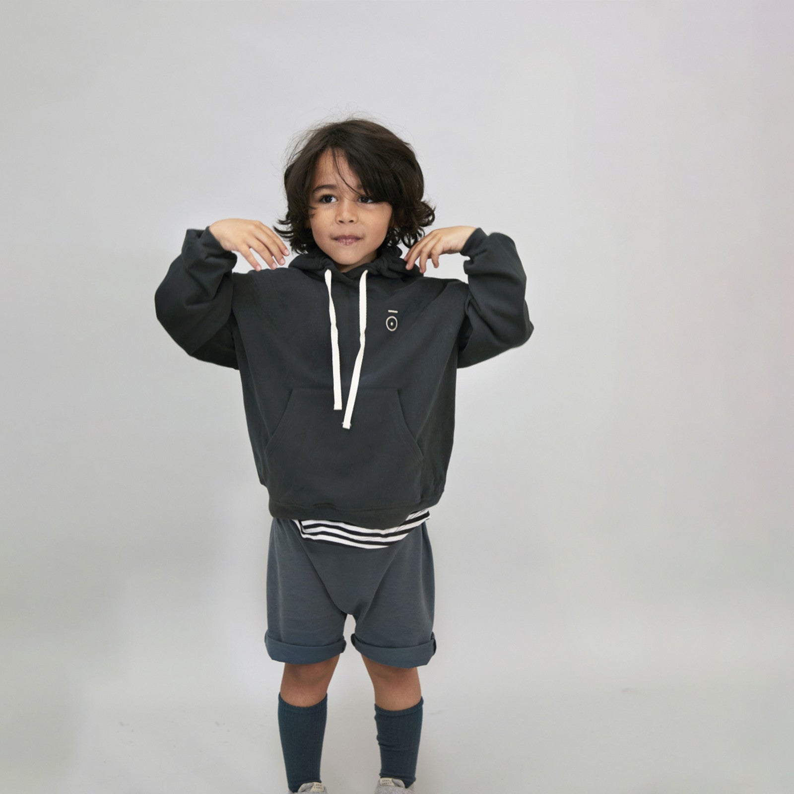 Hoodie Blue Grey