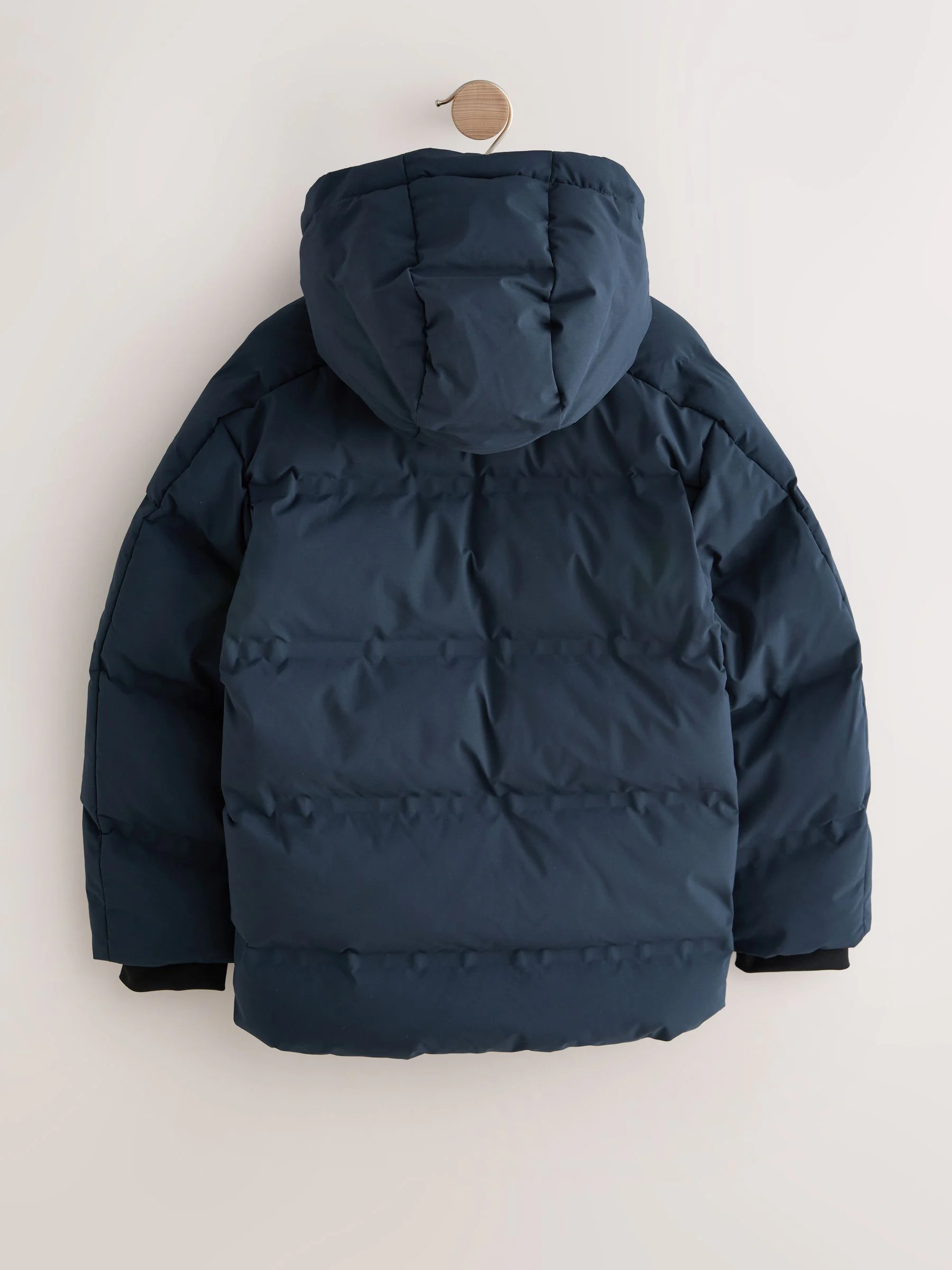 Marineblauw - Regenbestendige gewatteerde jas met microfleece voering (3-17jr)