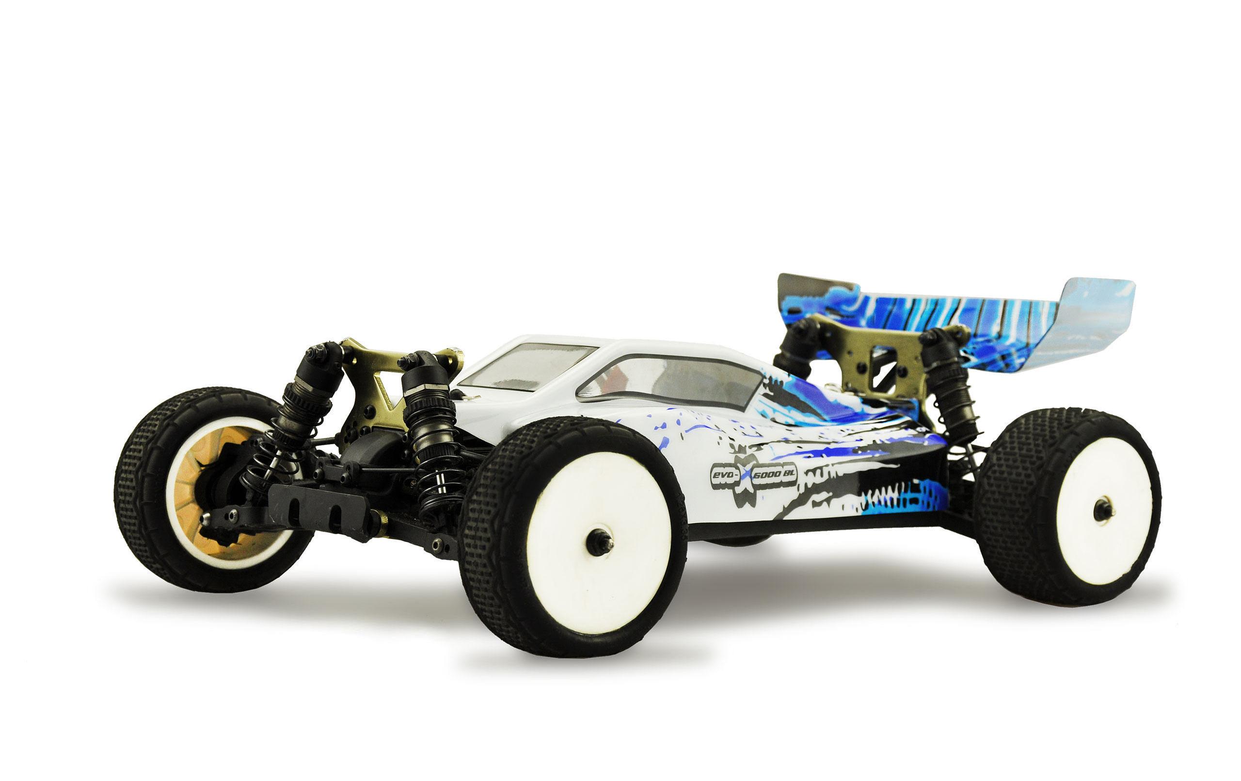 Buggy EVO-X 6000 Competition, Blau RTR, 1:10<br>Racing-Buggy mit einstellbarem Fahrwerk und Brushless Antrieb