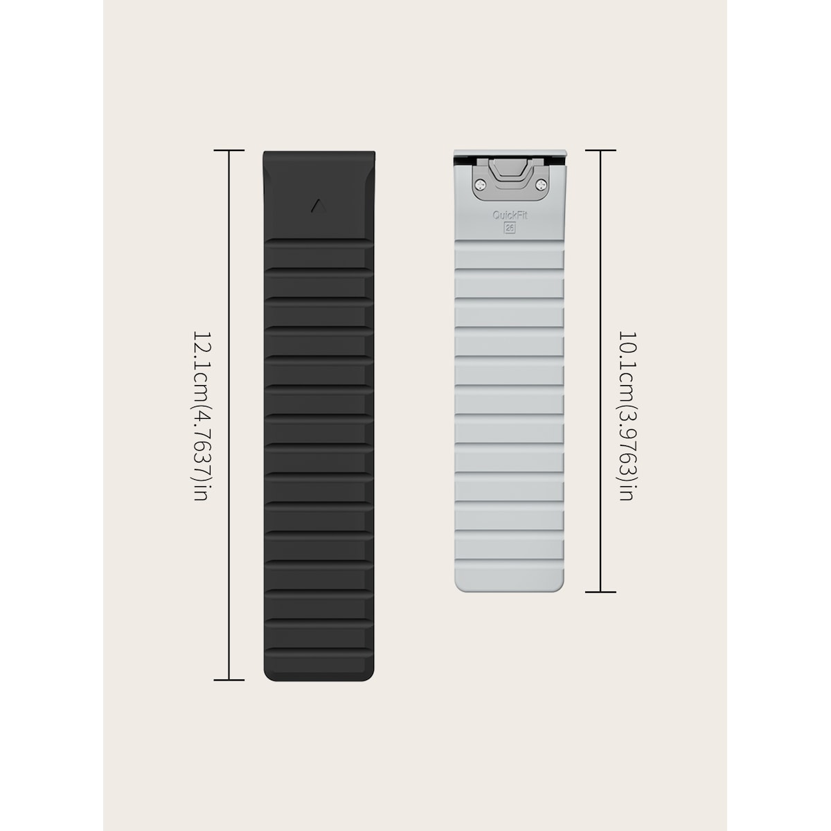 Magnetisk silikonklokkerem for Garmin 22 mm klokkerem Sort