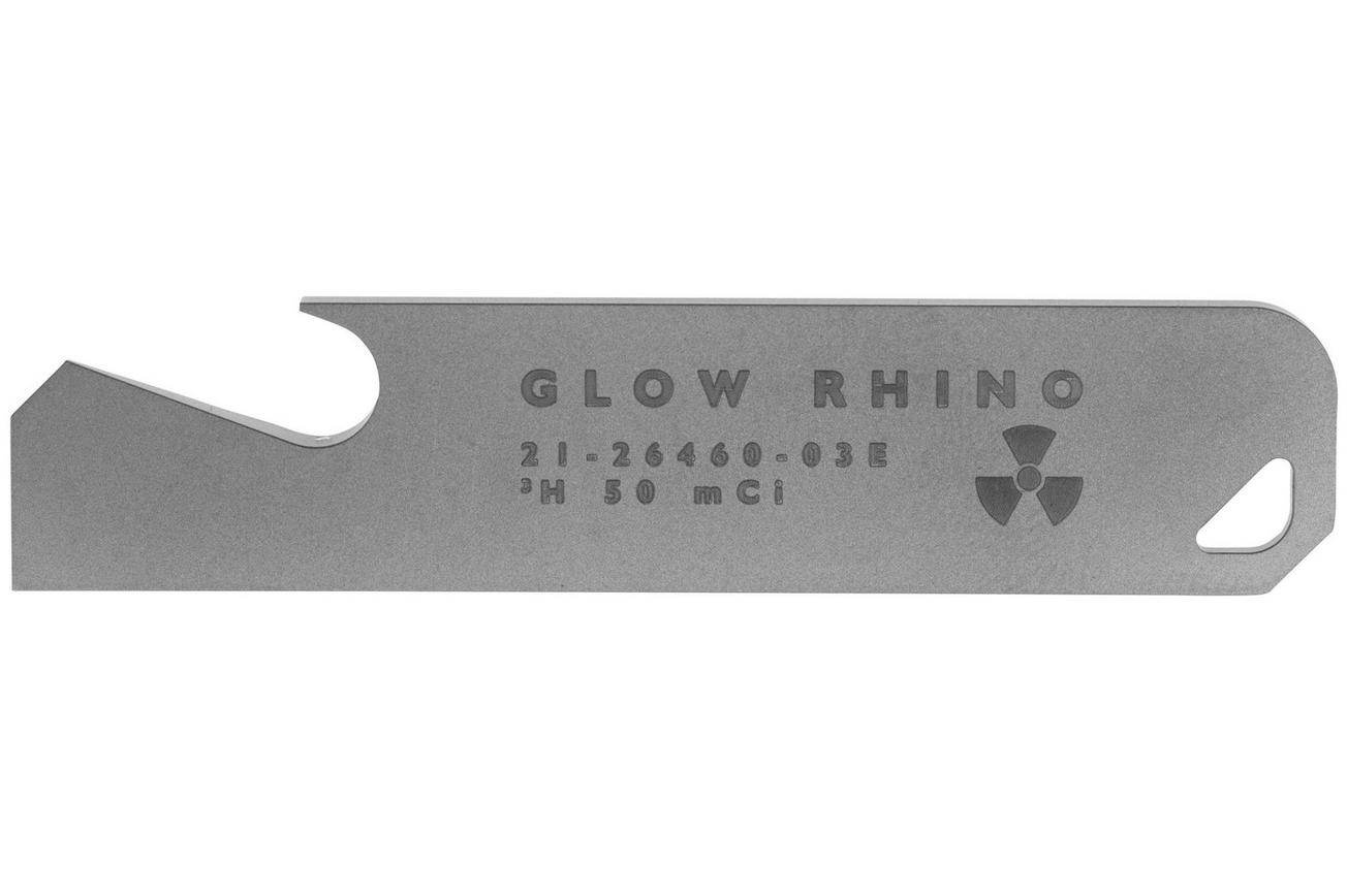 Glow Rhino Pry Bar PRY-201-TI-XG Titanium Green Tritium