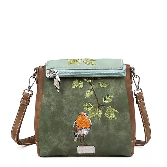Hi-Di-Hi Tweet Shoulderbag Dark Green/ Light Green/ Dark Brown