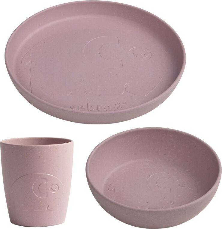 Sebra MUMS, spisesæt, blossom pink Lyserød