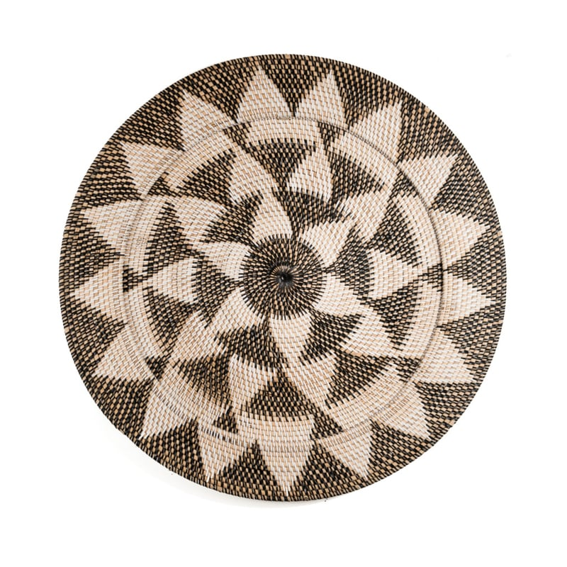 Rotan wandbord Pelat decor XXL Ø70