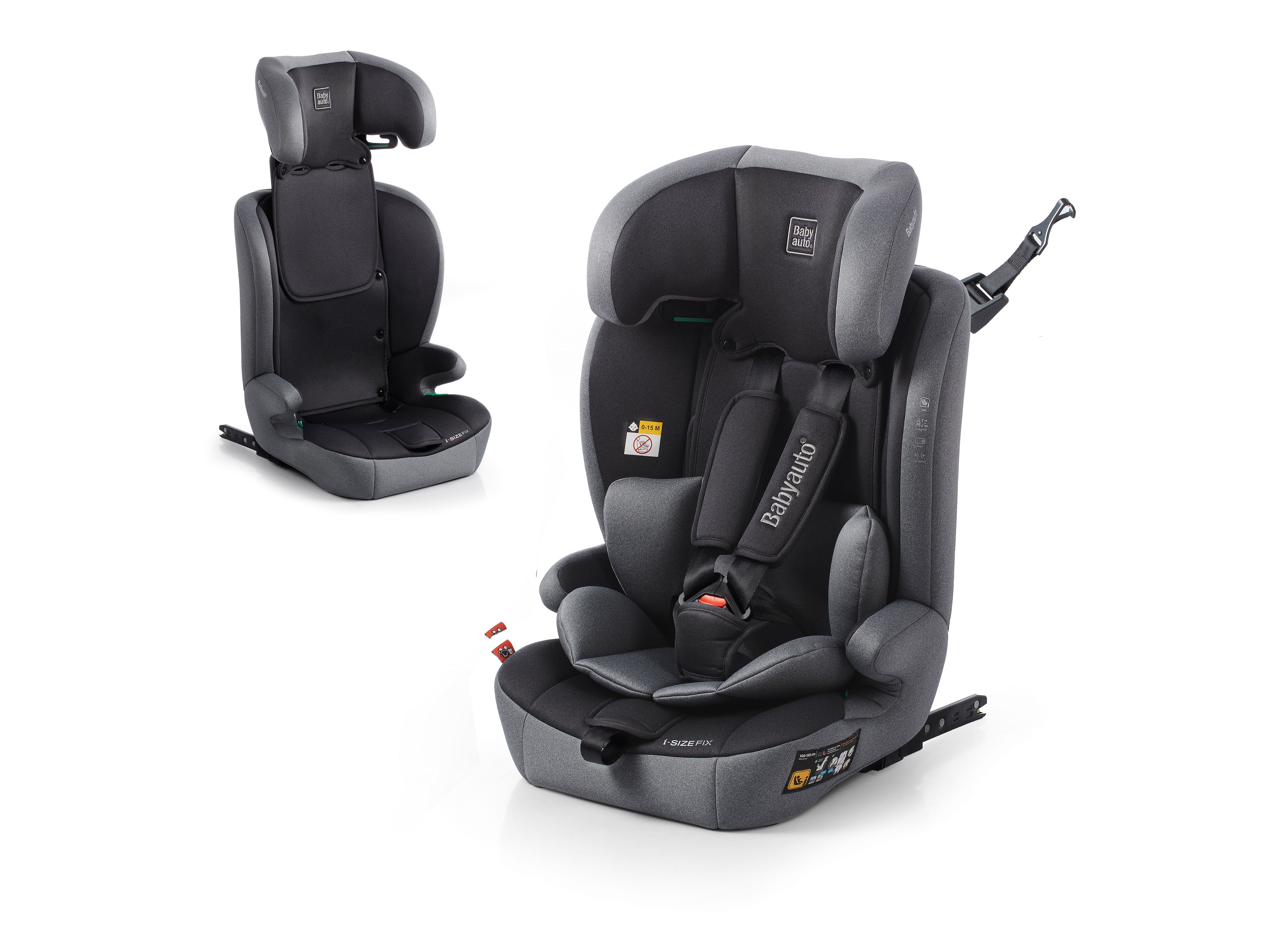 CADEIRA AUTO I-SIZE BABYAUTO 76-150CM ISOFIX ANTRACITE