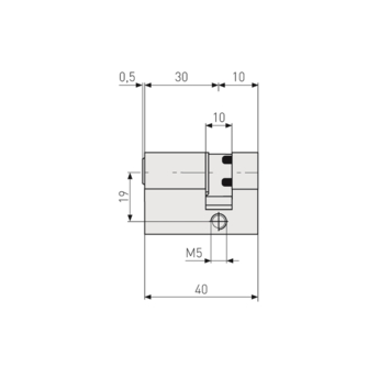 Abus deurcilinder E60NP High Security 10/30 mm